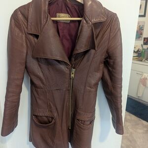 Vintage Brown Leather Jacket